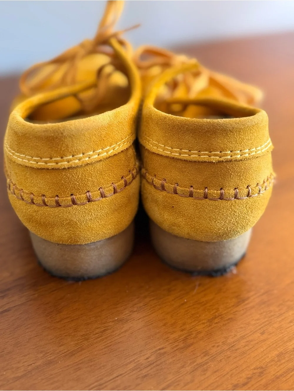 Clarks Originals Weaver Suede Shoes Mustard Yellow 9.5